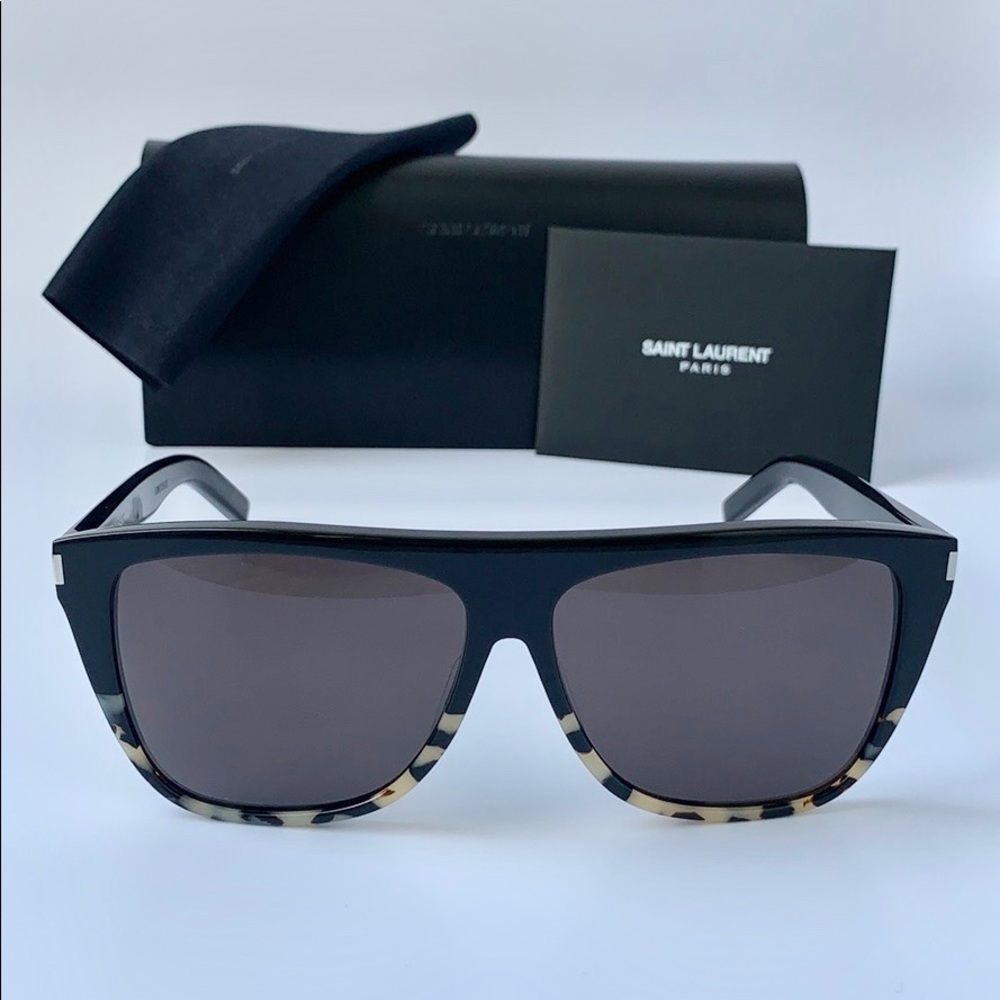 Saint Laurent Sunglasses SL 1-026 Havana/Black - Picture 1 of 7